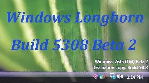 Installation of the Windows Longhorn [Build 5308.17 Beta 2]
