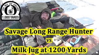 Savage Long Range Hunter 7mm vs Milk Jug 1000 Yards -  Mike Myers from inside a sleeping bag!