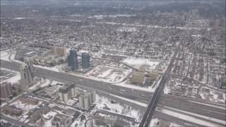 Arriving to toronto pearson airport. on board a ba airbus 777 from
london toronto. (15. march 2017)