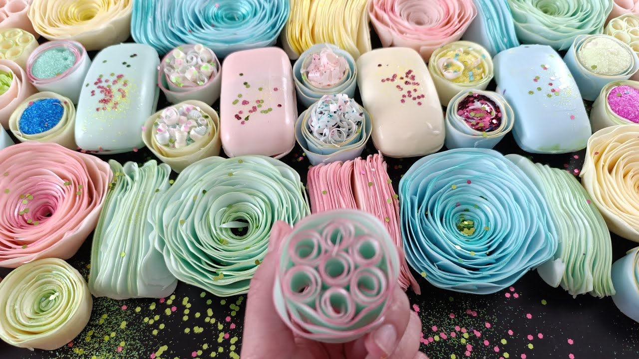 🌷Spring prom 🌷ASMR Soap crushing 🩷 soap roses 💚 plates 💛 foam boxes 💙surprise boxes🩷 glitter boxes 💚