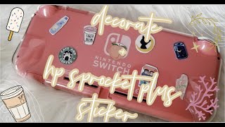 decorating my nintendo switch lite coral  w/ hp sprocket plus 