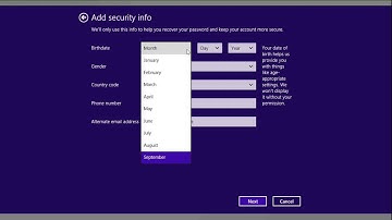 Setting up a Microsoft Account in Windows 8