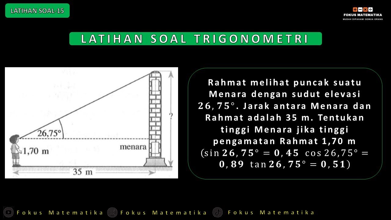 Contoh Soal Trigonometri Kelas 10 | Soal Trigonometri Nomor 15 - YouTube