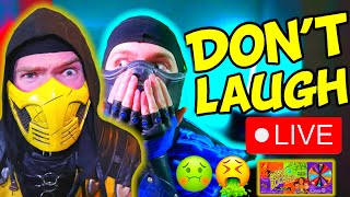 Scorpion & Sub-Zero TRY NOT TO LAUGH CHALLENGE LIVE With Bean Boozled Punishment! | MK1 Parody!
