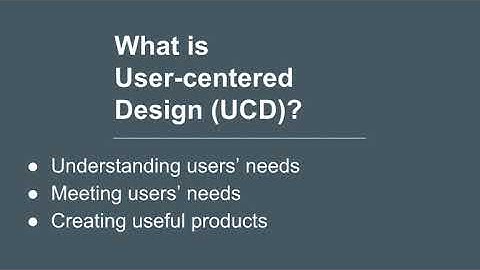Week 1: Introduction to User Centered Design