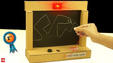 How to Make Buzz Wire Game at Home - NEW