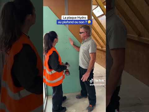 La plaque hydro, au plafond ou non ? 🤔 #placo #chantier #renovation #artisan  #astuce #tuto #btp