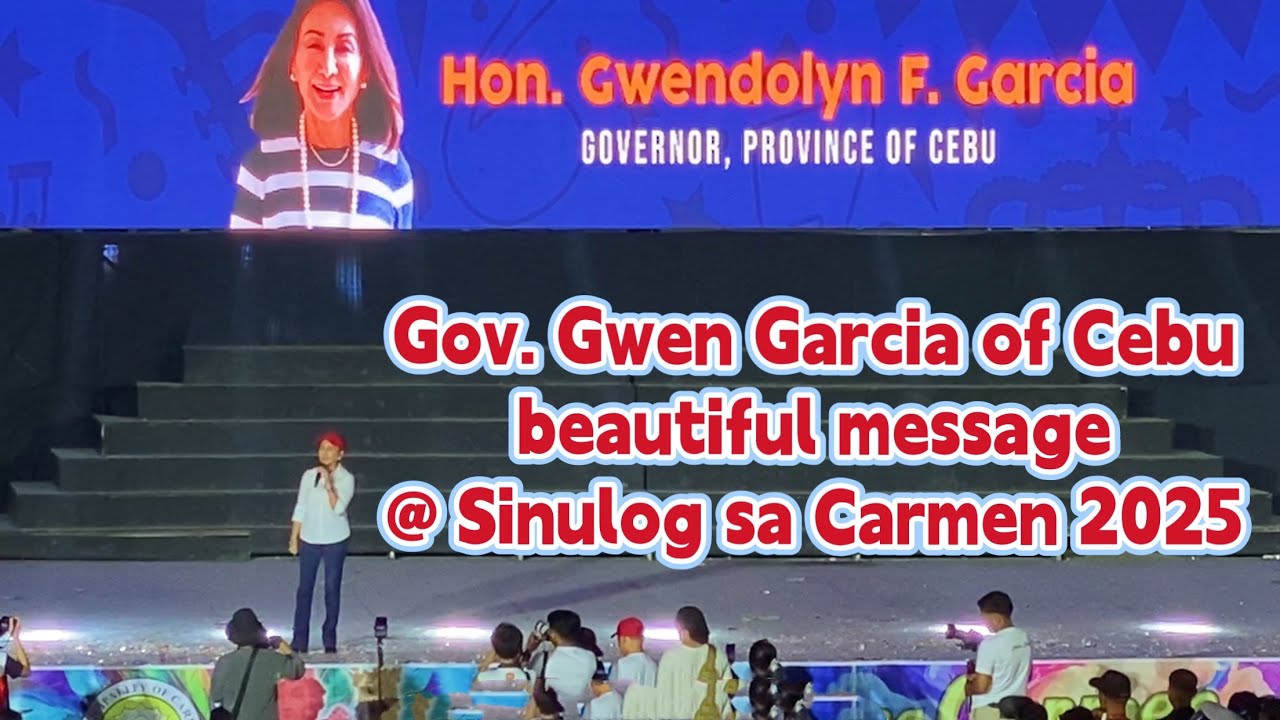 GOV. GWEN GARCIA guest of honor SINULOG SA CARMEN CEBU 2025 at Carmen Grandstand Cebu Province