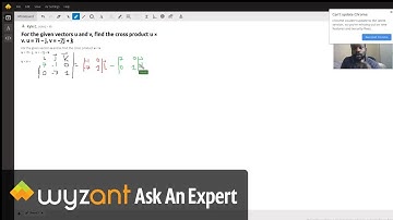 Setting up a determinant for cross product of 2 vectors in 3D