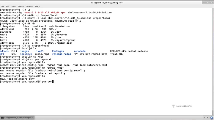 051  Install and Update Software Packages from Red Hat Network, Configuring a Local Repository