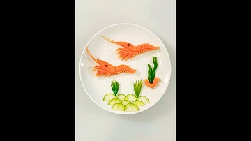 DIY Shrimp Salad Plating | Easy and Beautiful Salad Decoration  #diy #vegetables #salad #fruit