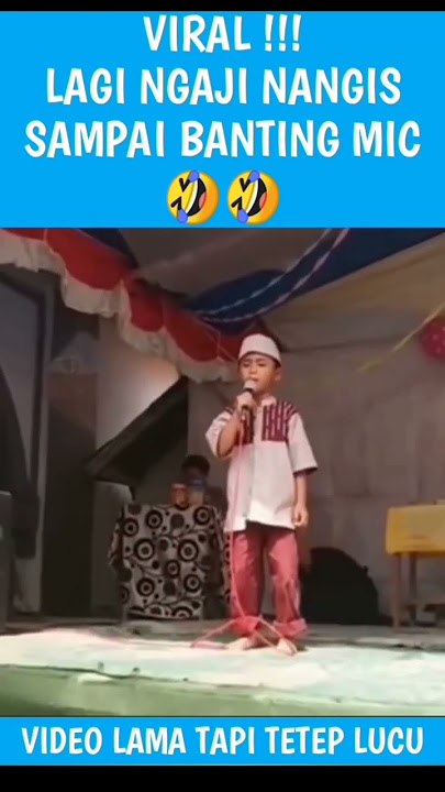 #viral Anak kecil lgi baca surah Al ikhlas nangis sampai banting mic🤣 #alikhlas #lucu #ngaji #shorts