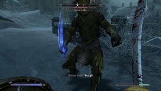 Skyrim YMD2 Combat Overhaul Gameplay Legendary difficulty setting. PS4