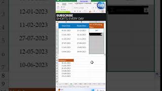 ExcelShort106 calculate the number of working days between the two dates