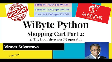 2. Shopping Cart 2: What is the floor division operator, with examples?