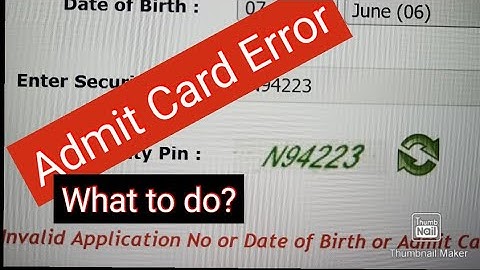 NTA Admit Card Download Issue 😭😭 | Invalid Application No or Admit Card Not Available