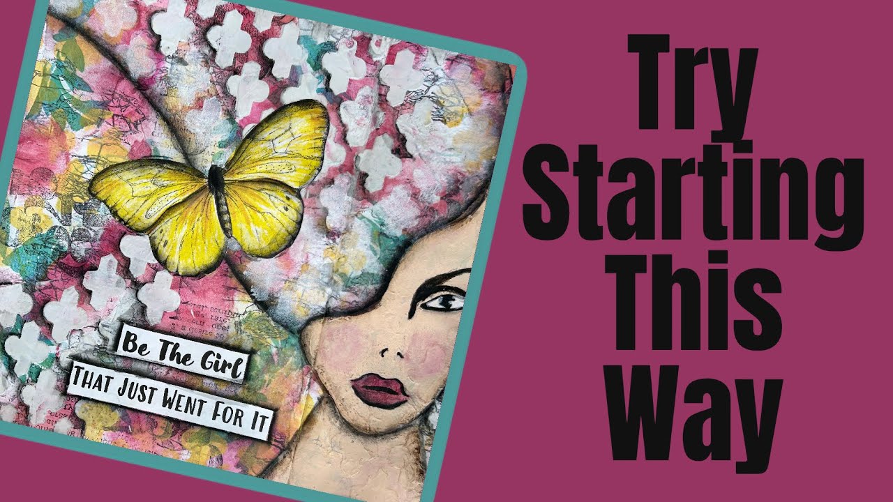 Mixed Media Art Journal Tutorial- Break the Page #artjournal # ...