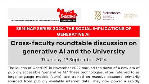 Cross-faculty roundtable discussion on generative AI and the University