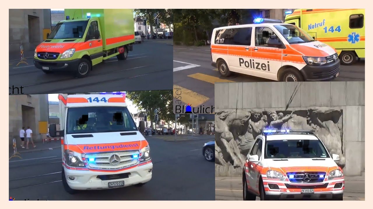 [STREETPARADE 2018] Einsatzfahrten verschiedenster Rettungsdienste + StaPo & BF Zürich