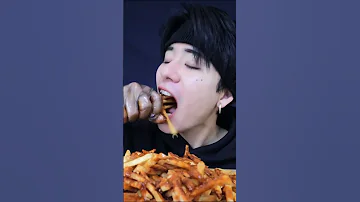 真っ赤に染めたポテト爆食いしてみた Shorts 