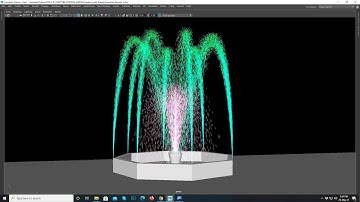Fountain with Newton solver in Maya