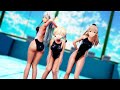 【MMD艦これ】プリンツ・鈴谷・熊野で「Girl's Day」【競泳Ver】
