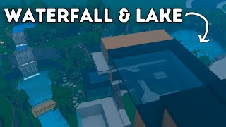 BUILDING a WATERFALL and a LAKE for my JUNGLE MANSION in BLOXBURG!