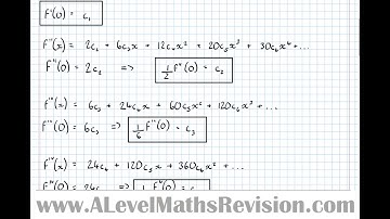 Deriving the Formula For Maclaurin Expansion [Yr2 (Further) Pure Core]