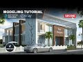 3D Max Modeling Tutorial | Editable poly & Spline modeling #3dmax