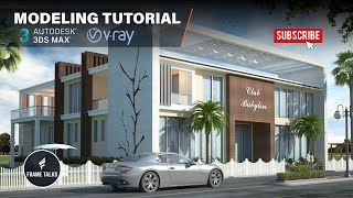 3D Max Modeling Tutorial | Editable poly & Spline modeling #3dmax