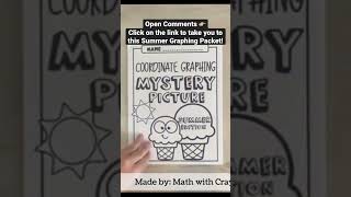 Summer Coordinate Graphing Mystery Pictures (First Quadrant and Four Quadrant Graphs)