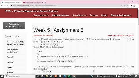 💥WEEK 5💥🔥🔥PROBABILITY FOUNDATIONS FOR ELECTRICAL ENGINEERS ASSIGNMENT SOLUTION💥💥 🔥100%🔥