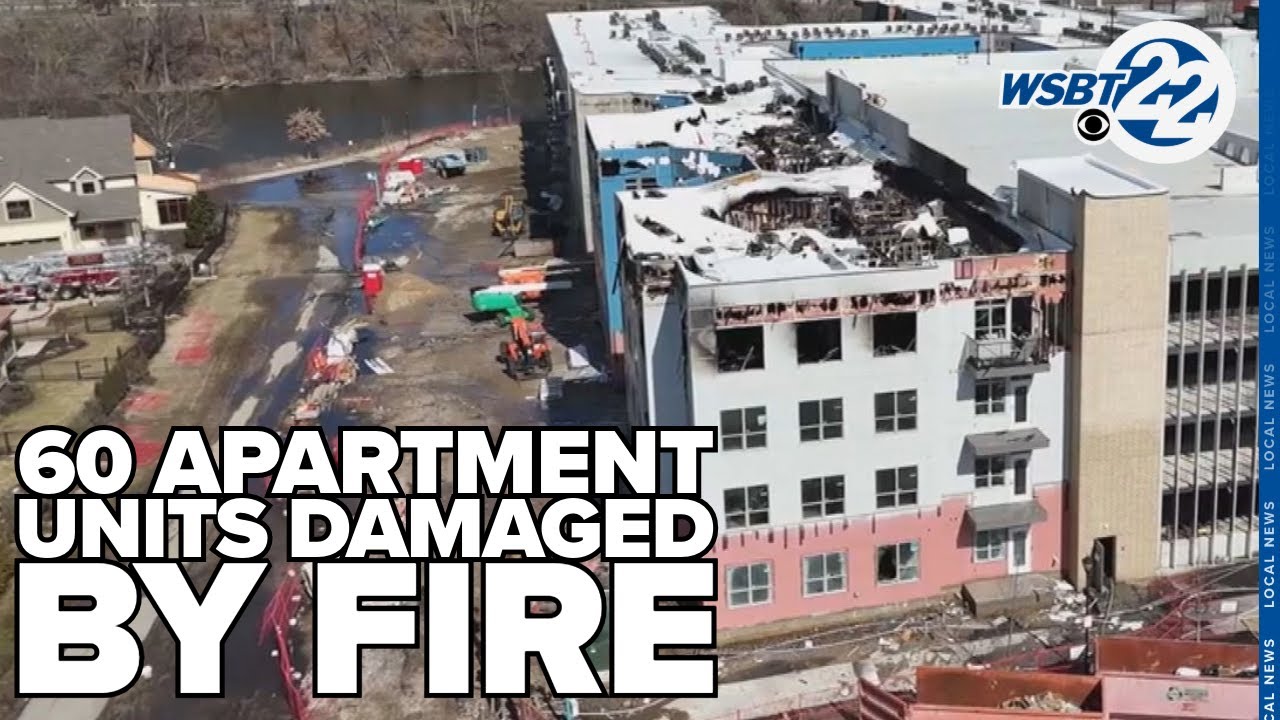 60 apartment units damaged by massive fire in Mishawaka - YouTube