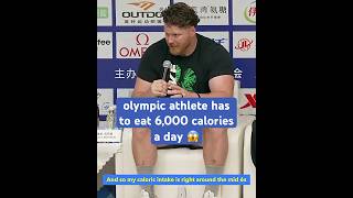 three-time olympic athlete Ryan Crouser has to eat 6,000 calories a day to maintain his physique
