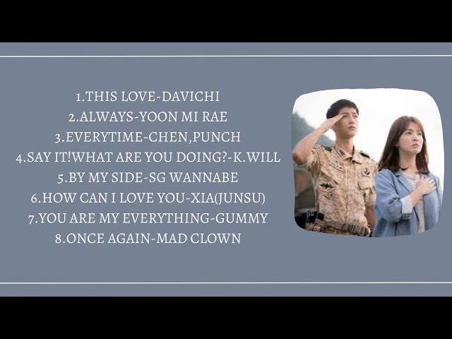 FULL ALBUM ] Descendants of the Sun OST (태양의후예 OST) - YouTube