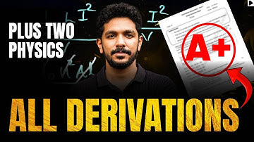 Plus Two Physics Onam Exam | All Derivations in One Video | Exam Winner