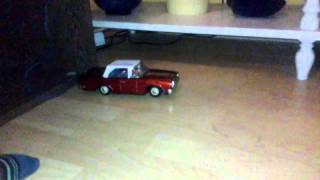 1965's China ME-722 PLYMOUTH VALIANT RC Battery Op Tin Toy +Original box