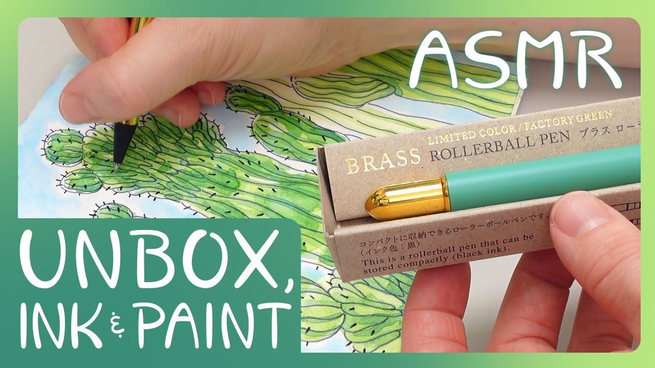 Unboxing & Using Traveler’s Co. BRASS Rollerball Pen 🤫 ASMR No Talking