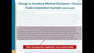 ACC 3310 - Chapter 9 Part 3 - Changes in Inventory Methods and Inventory Errors
