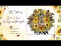 How to Create a Sunflower Deco Mesh Wreath using an Easy Cruffle or Woodland Ruffle Method, Bow Meth