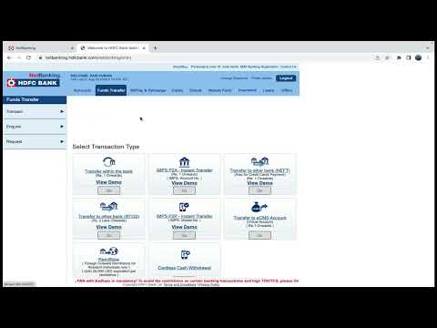 Hdfc online fund transfer limit kaise increase kare || HDFC bank TPT limit increase ||