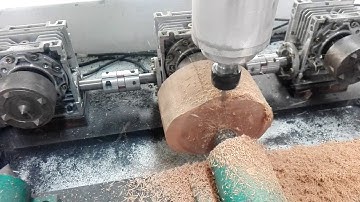 LINKCNC -Router 2000*2500mm 6 heads with 6 rotary working test