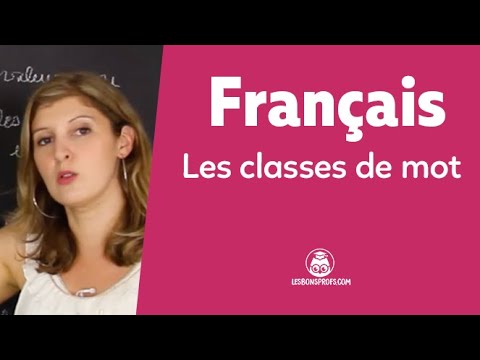 Les classes de mot - Français - Collège - Les Bons Profs