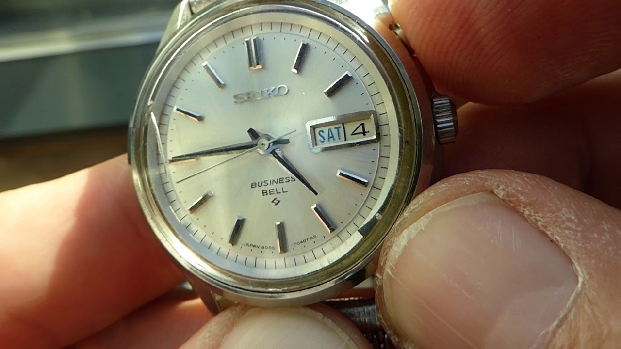 Seiko 4006-7010 Business-Bell Bell-Matic Alarm Watch - Armbandwecker -  YouTube