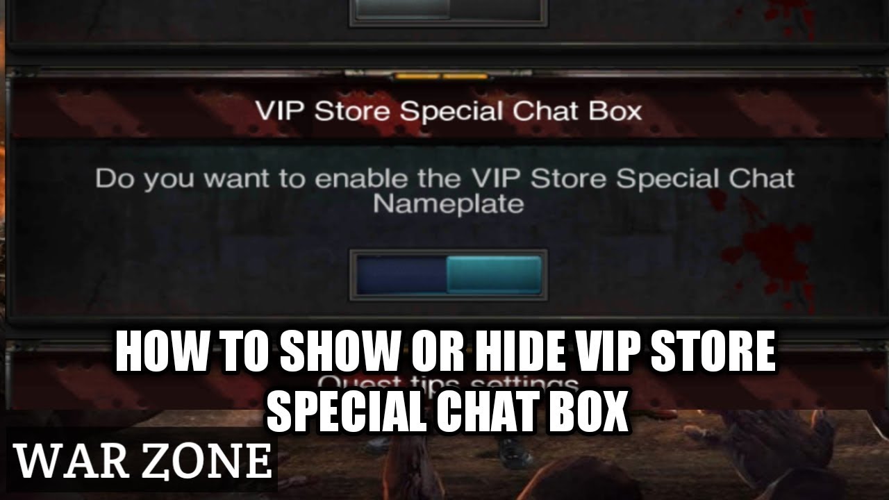 Vip Box Chats HOW TO SHOW OR HIDE VIP STORE SPECIAL CHAT BOX - YouTube