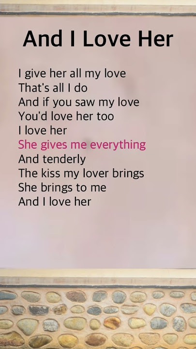 And I Love Her | Emily Linge