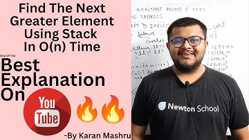 Find The Next Greater Element for All The Indices Of The Array Using Stack | Explanation+Code| Hindi