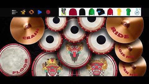 Playing cool beat on real drum (Kendang kit)