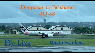 JetStar JQ-58 Denpasar(Bali)  to Brisbane Business Class Flight Report (Boeing 787-8)