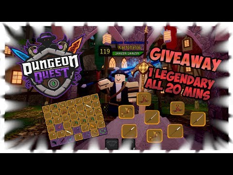 Dungeon Quest Giveaway Legendary All 20 Mins Giveaway Nightmare Roblox Youtube - free legendary minigame giveaway roblox dungeon quest